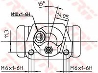 Clilindru pistonas frana FORD MONDEO I limuzina GBP TRW BWF191