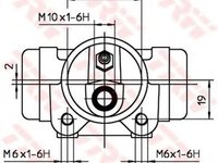 Clilindru pistonas frana FORD TRANSIT platou sasiu FM FN TRW BWL204