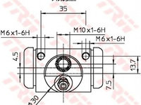 Clilindru pistonas frana NISSAN MICRA C+C K12 TRW BWD313 PieseDeTop