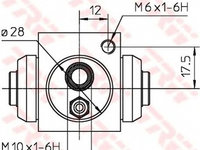 Clilindru pistonas frana OPEL ASTRA F CLASSIC combi TRW BWD119A PieseDeTop