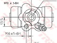 Clilindru pistonas frana SUBARU JUSTY IV TRW BWA154