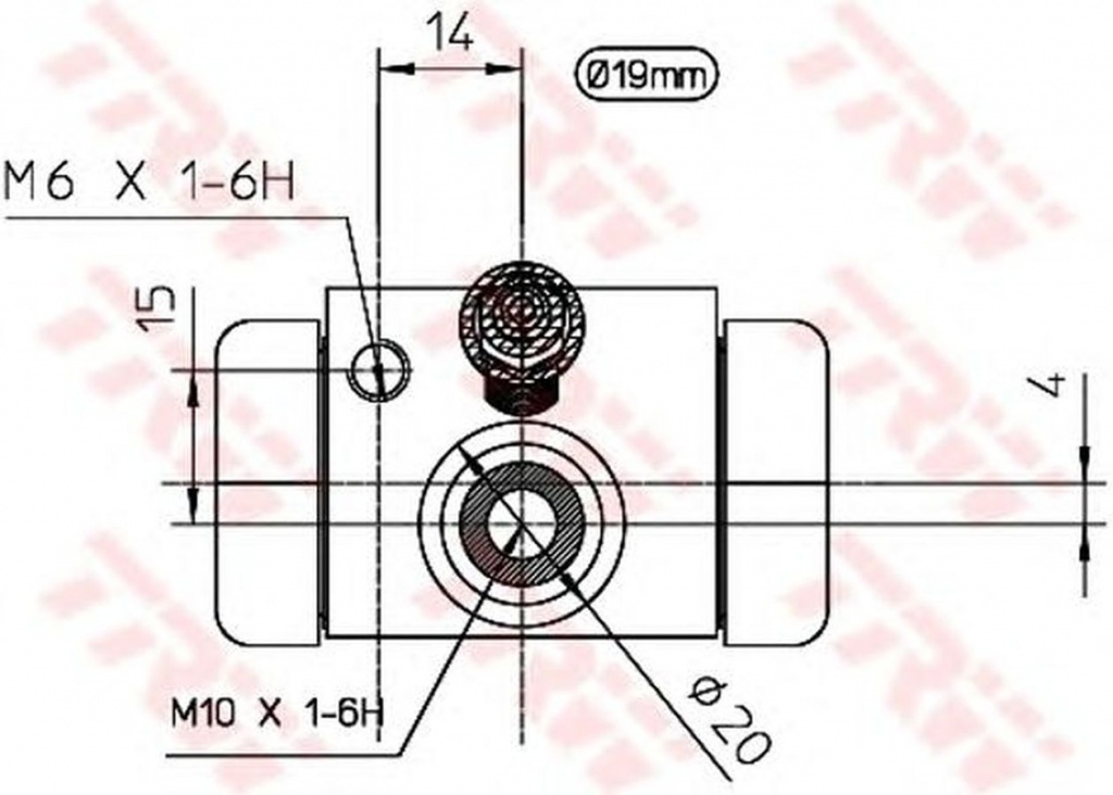 Clilindru pistonas frana SUZUKI SWIFT III MZ EZ TRW BWD100