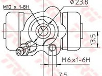 Clilindru pistonas frana TOYOTA COROLLA limuzina E12J E12T TRW BWA154 PieseDeTop