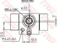 Clilindru pistonas frana VW VENTO 1H2 TRW BWB111A