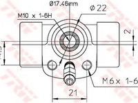 Clilindru pistonas frana VW VENTO 1H2 TRW BWC107 PieseDeTop