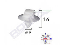 Clips fixare elemente exterioare pentru fiat/lancia/alfa romeo/peugeot - alb set 10 buc 61552