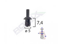 Clips fixare pentru audi/vw 5x7.4mm - negru set 25 buc UNIVERSAL Universal #6 A175069-RMX