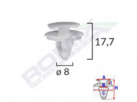 Clips tapiterie pentru fiat/lancia/alfa romeo/renault - alb set 25 buc 61535