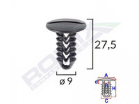 CLIPS TAPITERIE PENTRU FIAT SET 25 BUC