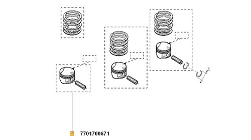 Colectie piston LOGAN (fara segmenti)