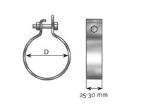 Colier esapament 905mm aluminiu RVI PREMIUM MIDR06.02.26W/4/MIDR06.02.26Y/41 04.96- DINEX DIN99789