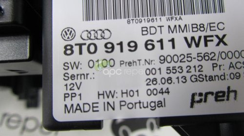 Comanda Navigatie MMi 3G Audi A5 8T, A4 8K, Q5 cod 8T0919611WFX