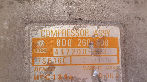 Compresor AC Audi A4 B5 1995 1996 1997 1998 1999 2000 cod 8D0260808