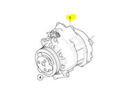 Compresor AC Bmw X5 E70, 2007-2013 Motor 3.0si/Xdrive30i,X5 (E70), Rola De 110 Mm, 4 Prezoane, Calsonic Tip: Cse717, Tip Gaz: R134a, OE: 64509121759, 64529185143,