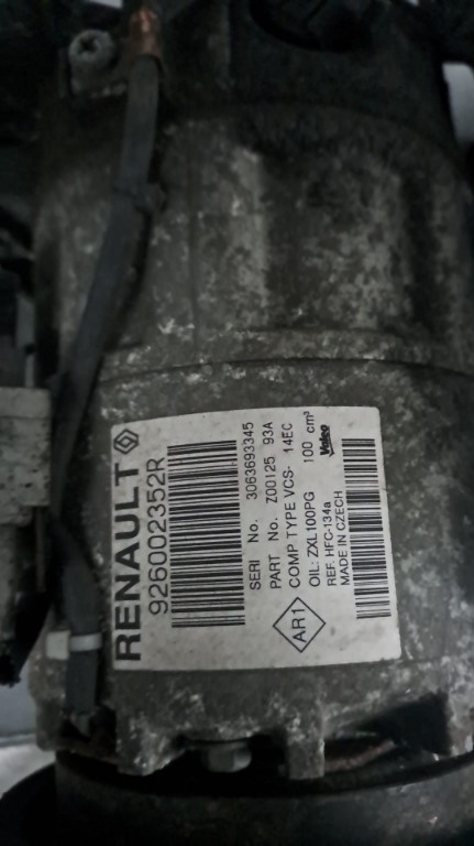 Compresseur De Climatisation VALEO D'origine Pour Renault Clio IV 1.5 DCI - Réf. 966002352R, Occasion