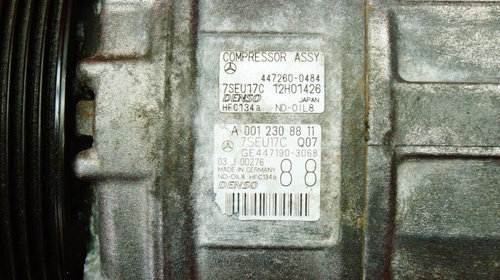Compresor AC MERCEDES Clasa S Sedan (W221) 4.0 CDI 4-matic 320 CP cod: A0012308811