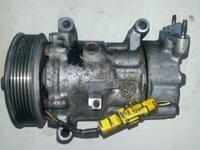 Compresor AC Peugeot 307 / 206, Citroen, 3 prinderi si mufa galbena cu 2 pini