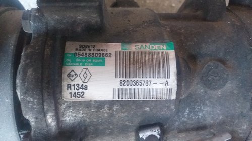Compresor AC Renault Clio 3 cod : 8200365787 - A , SD6V12 , R134a , SANDEN