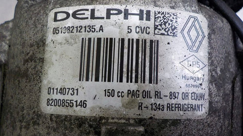 Compresor ac Renault Trafic 2.0 dci cod compresor clima 8200855146 Delphi Master Movano 2.3 dci
