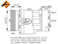 Compresor aer conditionat 32033 NRF pentru Vw Passat Vw Golf Vw Jetta Vw Vento Seat Toledo Seat Ibiza Seat Cordoba Vw Sharan Ford Galaxy