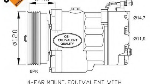 Compresor aer conditionat 32033 NRF pentru Vw