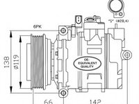 Compresor aer conditionat 32111 NRF pentru Audi A4 Audi A6 Audi A8 Audi Allroad