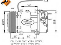 Compresor aer conditionat 32120 NRF pentru Bmw Seria 7 Volvo 760 Volvo 340-360 Nissan Navara Nissan Pick