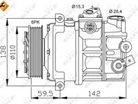 Compresor aer conditionat 32147 NRF pentru Vw Passat 2010 2011 2012 2013 2014