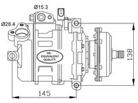 Compresor aer conditionat 32148 NRF pentru Vw Touareg Vw Phaeton Vw Multivan Vw Transporter Vw Kombi