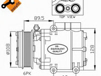 Compresor aer conditionat 32248 NRF pentru Ford Mondeo Ford Cougar