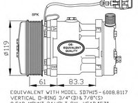 Compresor aer conditionat 32706 NRF pentru Skoda Yeti Skoda Favorit Vw Caravelle Vw Transporter Vw Vanagon Vw Cc Vw Passat Vw Derby Vw Flight Vw Polo Man Tga