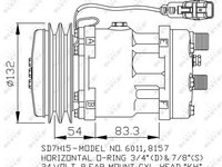 Compresor aer conditionat 32708 NRF pentru Vw Beetle Vw Carocha Vw Coccinelle Vw Escarabajo Vw Fusca Vw Kaefer Vw Kever Vw Super Vw Golf Vw Rabbit Vw Polo Bmw Seria 5 Man L Man M Man F