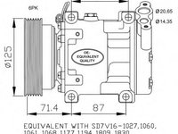 Compresor aer conditionat 32742 NRF pentru Dacia Duster Dacia Sandero Dacia Logan Renault Clio Renault Sanderostepway Renault Symbol Renault Thalia Renault Logan Renault Tondar Renault Duster