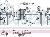 Compresor aer conditionat 890006 NISSENS pentru Opel Astra Opel Zafira