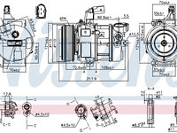 Compresor aer conditionat 890087 NISSENS pentru Vw Up