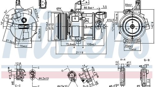 Compresor aer conditionat 890087 NISSENS pent