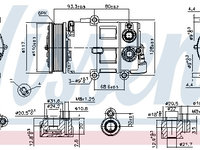 Compresor aer conditionat 890179 NISSENS pentru Ford Galaxy Ford S-max Ford Mondeo Volvo S80