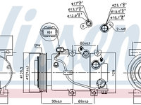 Compresor aer conditionat 890238 NISSENS pentru Kia Optima