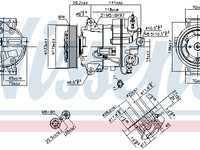 Compresor aer conditionat 890264 NISSENS pentru Opel Astra Opel Insignia