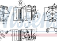 Compresor aer conditionat 890379 NISSENS pentru Mercedes-benz Cls Mercedes-benz C-class Mercedes-benz E-class Mercedes-benz Glk-class