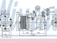 Compresor aer conditionat 89042 NISSENS pentru Opel Astra Opel Zafira Opel Corsa Opel Vita Opel Combo Ford Transit