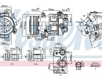 Compresor aer conditionat 890420 NISSENS pentru CitroEn C4 Peugeot 508