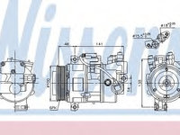 Compresor aer conditionat 89043 NISSENS pentru Bmw Seria 3 Bmw Seria 1 Bmw X1