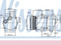 Compresor aer conditionat 89046 NISSENS pentru Ford Galaxy