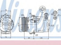 Compresor aer conditionat 89050 NISSENS pentru Opel Astra Opel Zafira