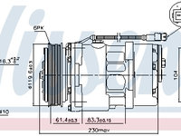 Compresor aer conditionat 89055 NISSENS pentru Peugeot 605 Peugeot 306 Peugeot 806 Fiat Ulysse CitroEn Evasion CitroEn Synergie Peugeot 406 CitroEn Dispatch CitroEn Jumpy Fiat Scudo Peugeot Expert CitroEn Berlingo Peugeot Partner Peugeot Ranch Peugeot