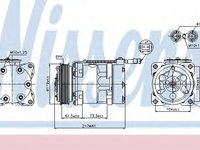 Compresor aer conditionat 89056 NISSENS pentru Peugeot 206 Peugeot 206 CitroEn Xsara