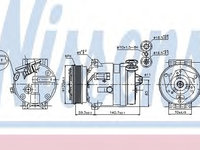 Compresor aer conditionat 89057 NISSENS pentru Opel Vectra