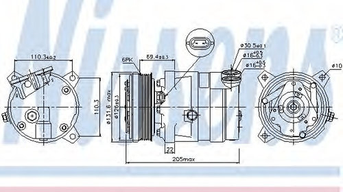 Compresor aer conditionat 89058 NISSENS pentr
