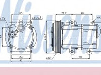 Compresor aer conditionat 89059 NISSENS pentru Ford Mondeo